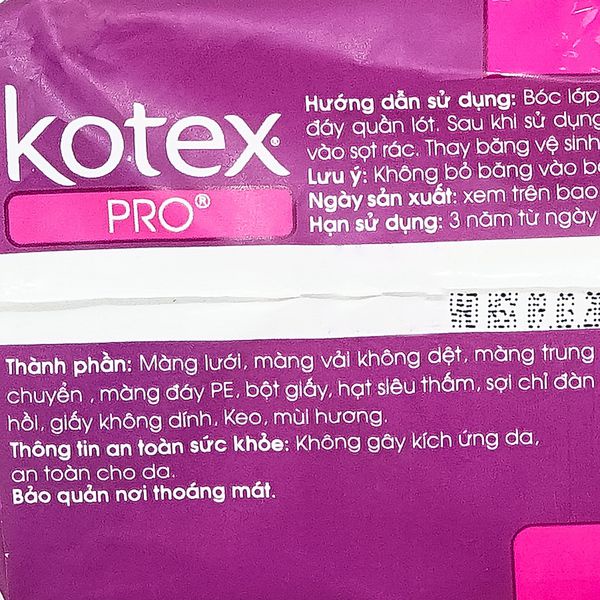 Băng Vệ Sinh Siêu Mỏng Cánh 23cm Kotex Pro Lưới Siêu Thấm 8 miếng