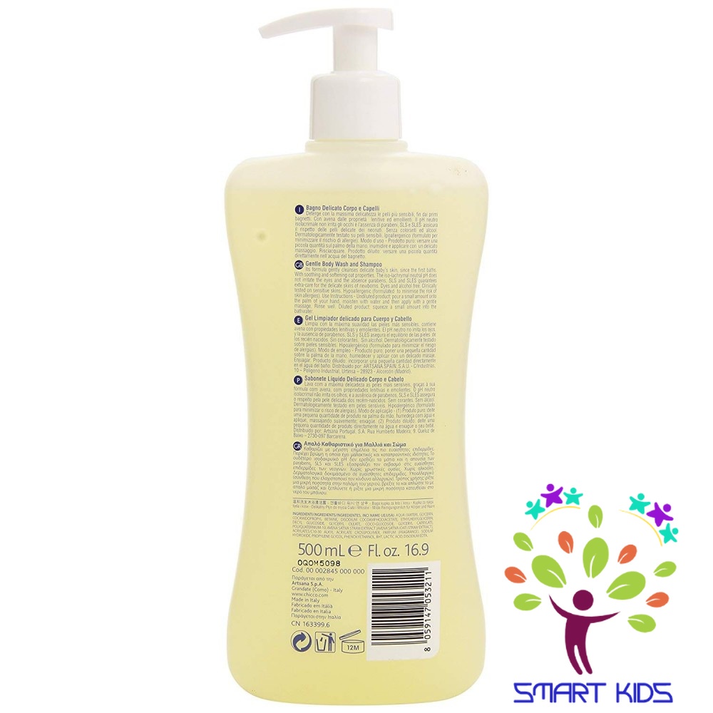Sữa tắm gội chiết xuất Yến mạch 0M+ Chicco