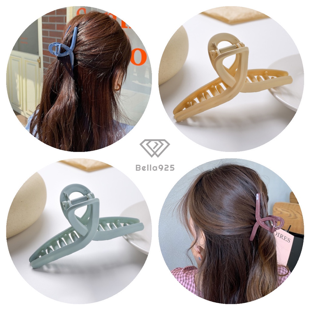 Kẹp càng cua Bella 925 kẹp tóc nữ 8 răng phong cách Hàn Quốc
