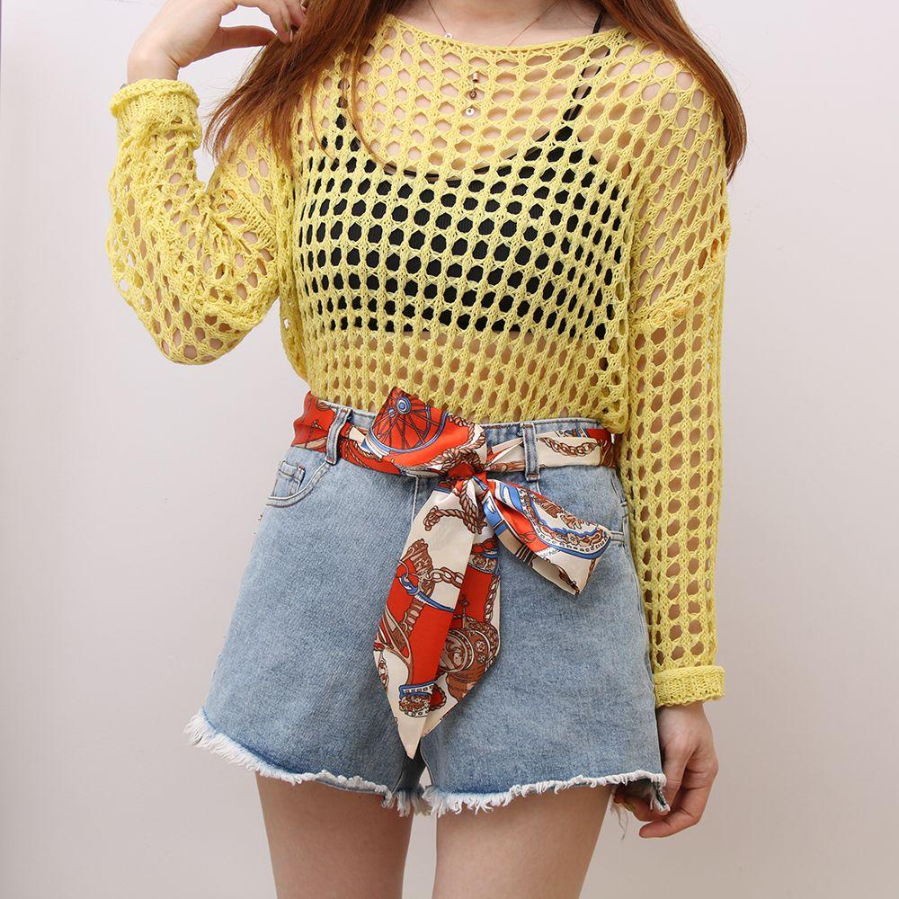 Thắt Lưng Nữ Bằng Lụa Thắt Nút Hoang Dã