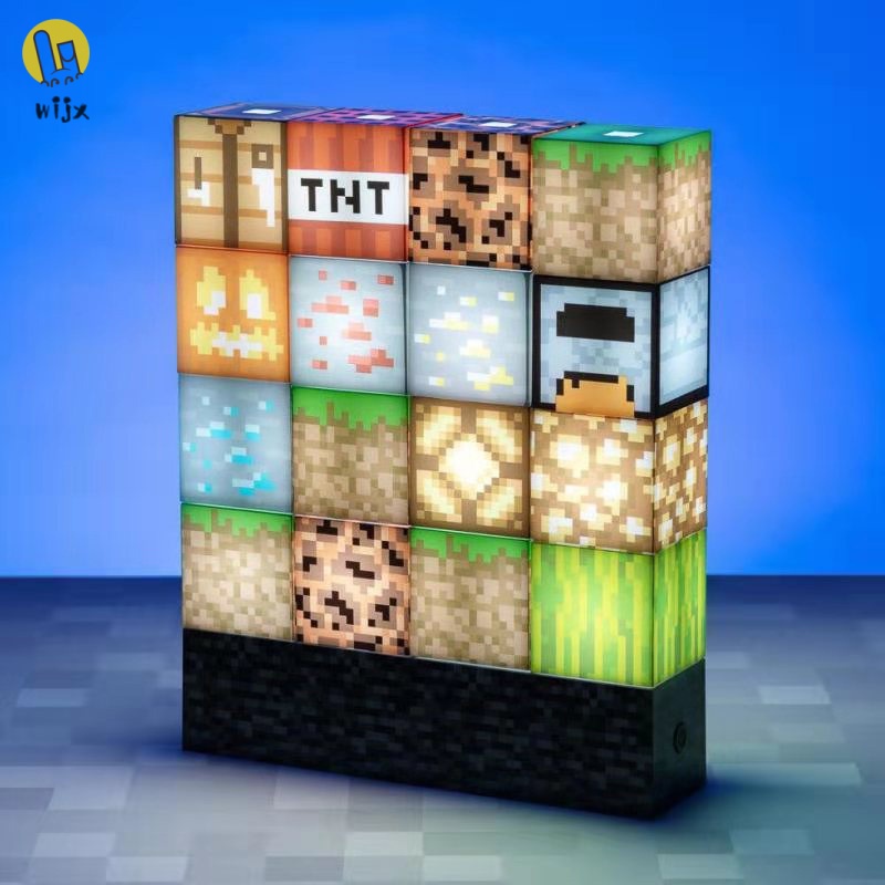 Đèn ngủ bóng LED hình Minecraft sáng tạo cho phòng khách/phòng ngủ