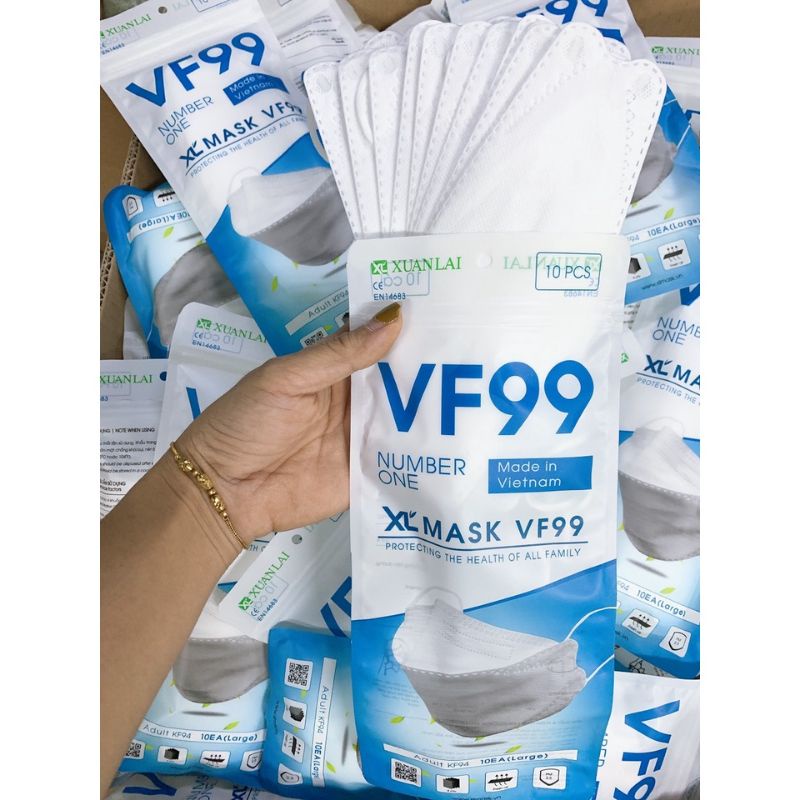 Khẩu trang 4 lớp VF99 Xuân Lai có ( 1 Túi 10 chiếc)