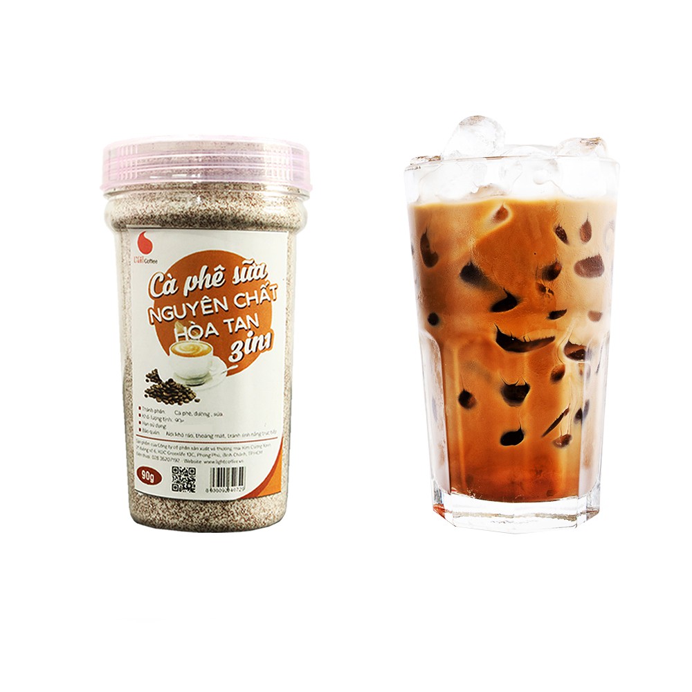 Combo 2 hũ (90g/hũ) Cà phê sữa hòa tan 3in1 Light coffee