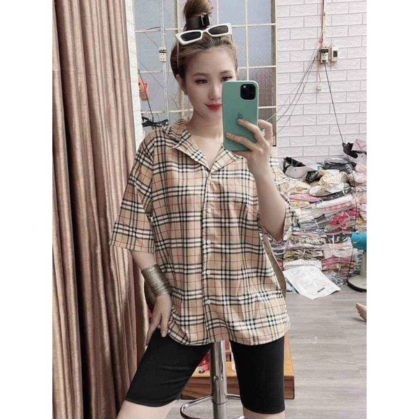 [Mã 44FASHIONSALE1 giảm 10K đơn 50K] áo sơ mi form rộng kẻ sọc công sở ngắn tay CAMA STORE SM01