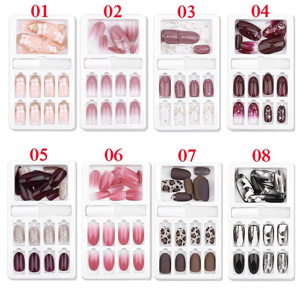 Set 24 Móng Tay Giả Có Thể Tái Sử Dụng