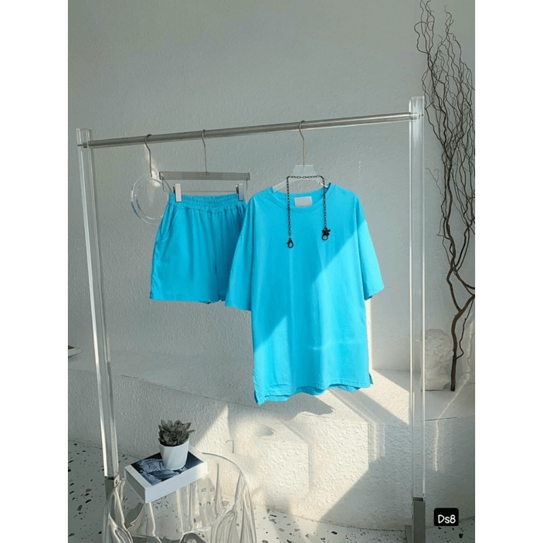 (Free ship) Mẫu Mới Áo Phông | Sét TICi Áo Thun Nữ Xẻ Tà Phối Quần Đùi Mặc Đi Chơi Siêu Cháy UP VLTN Shop