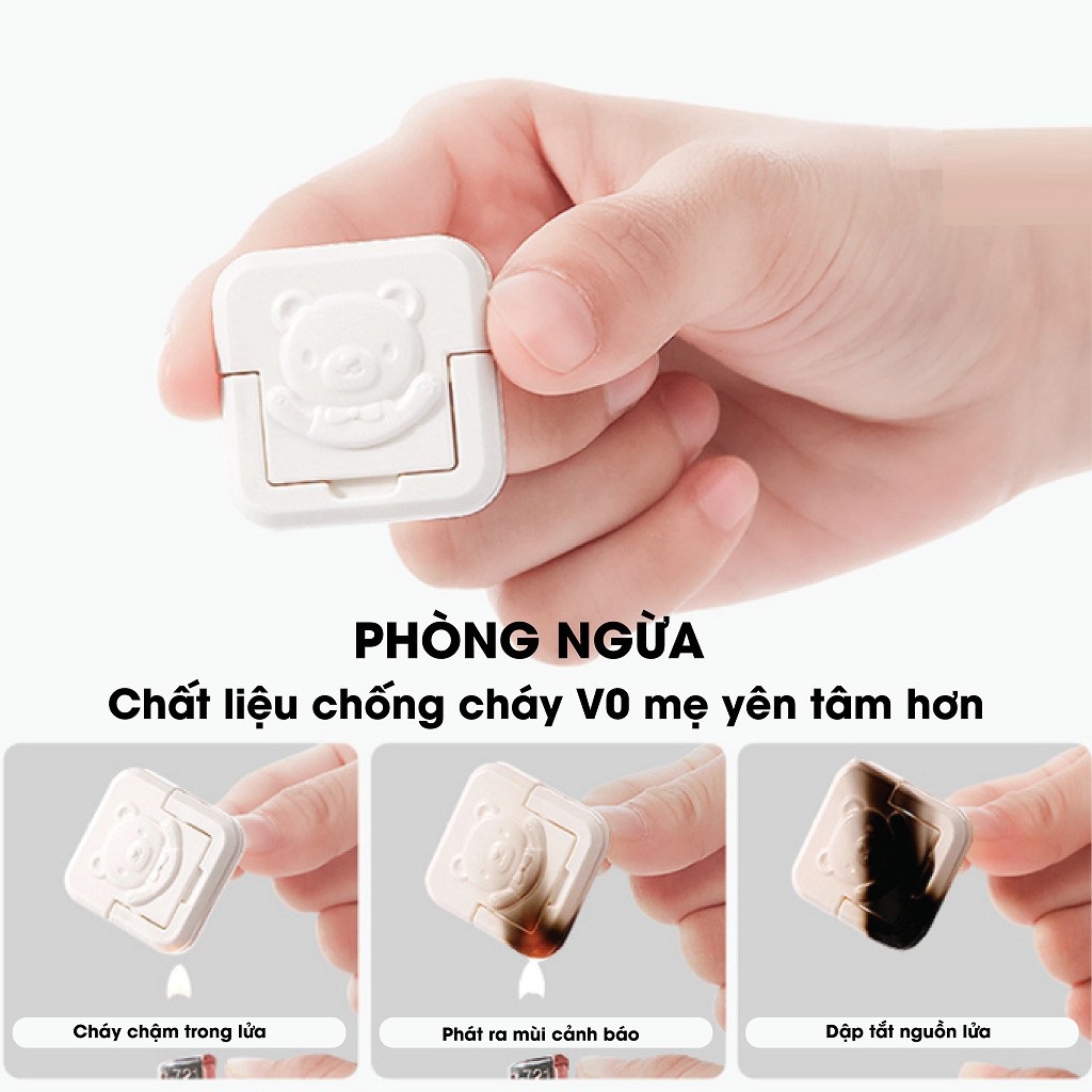 Nút Bịt Ổ Điện 2-3 Chân Yoota Baby Có Tay Cầm Khóa Chốt An Toàn Cho Bé