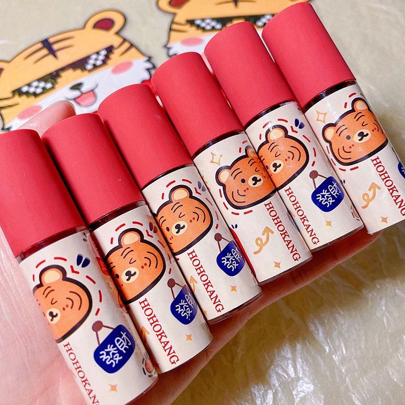 Son Dưỡng Môi Chống Thấm Nước Lên Màu Nhanh Thiết Kế Hình Chú Hổ Dễ Thương