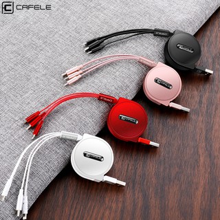 Cafele Cáp Sạc Dây Rút 3 Trong 1 Cổng Micro USB / Type-C