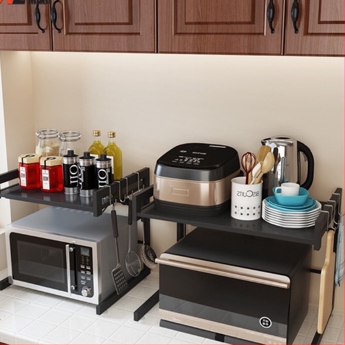Kệ để lò vi sóng, nồi cơm điện đa năng - Khung thép sơn tĩnh điện - 2 tầng chắc chắn