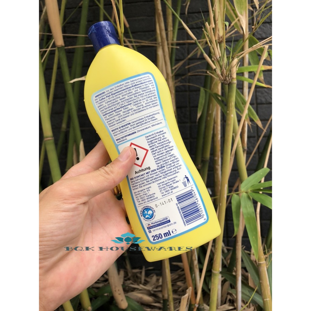 Dung dịch tẩy cặn Canxi cho ấm siêu tốc, máy pha Cafe... Denkmit 250ml
