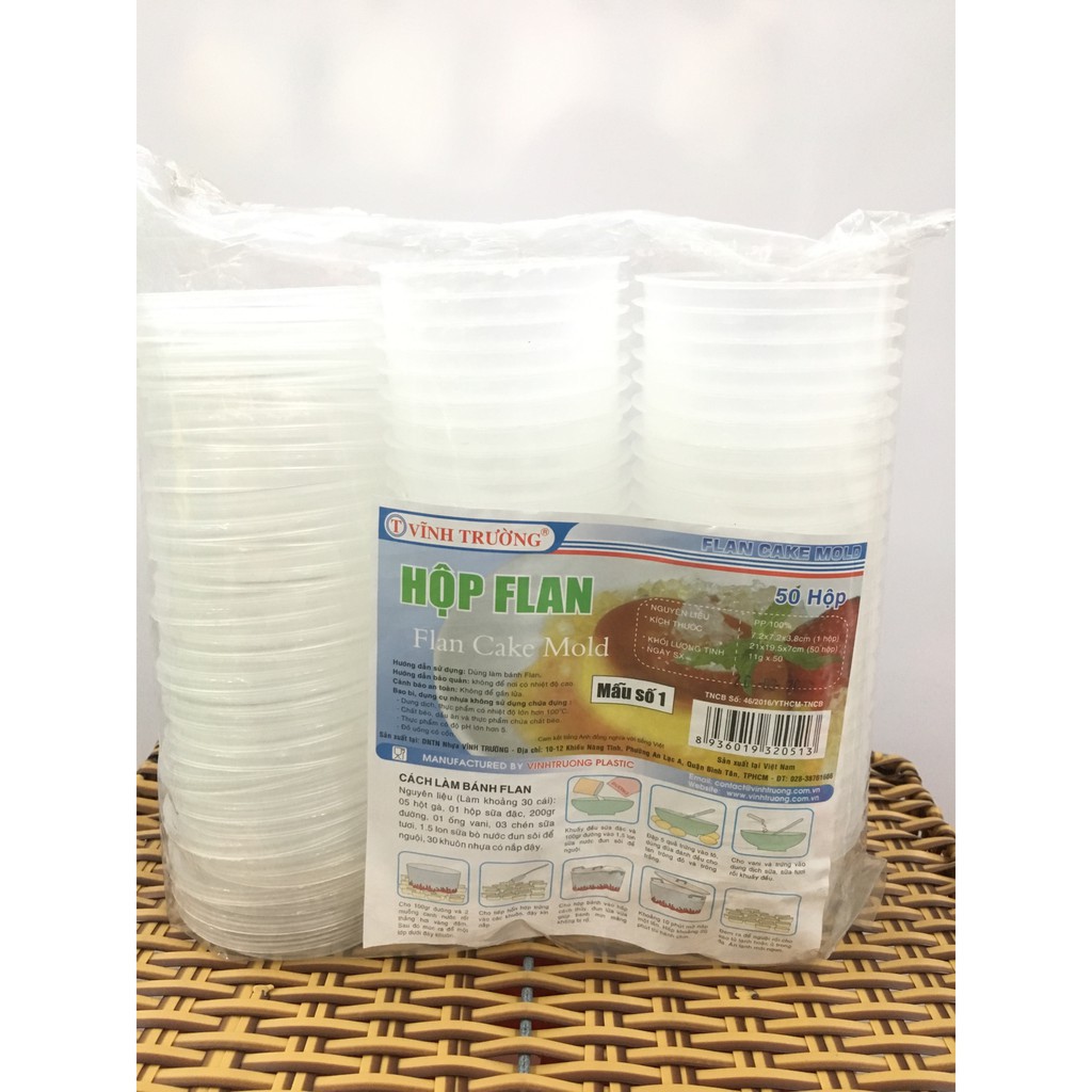 50 Flan vĩnh trường số 1 ⚡ MẪU MỚI ⚡ hộp làm bánh flan tròn chịu nhiệt cực tốt