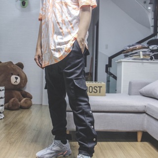 Tie dye orange waxed