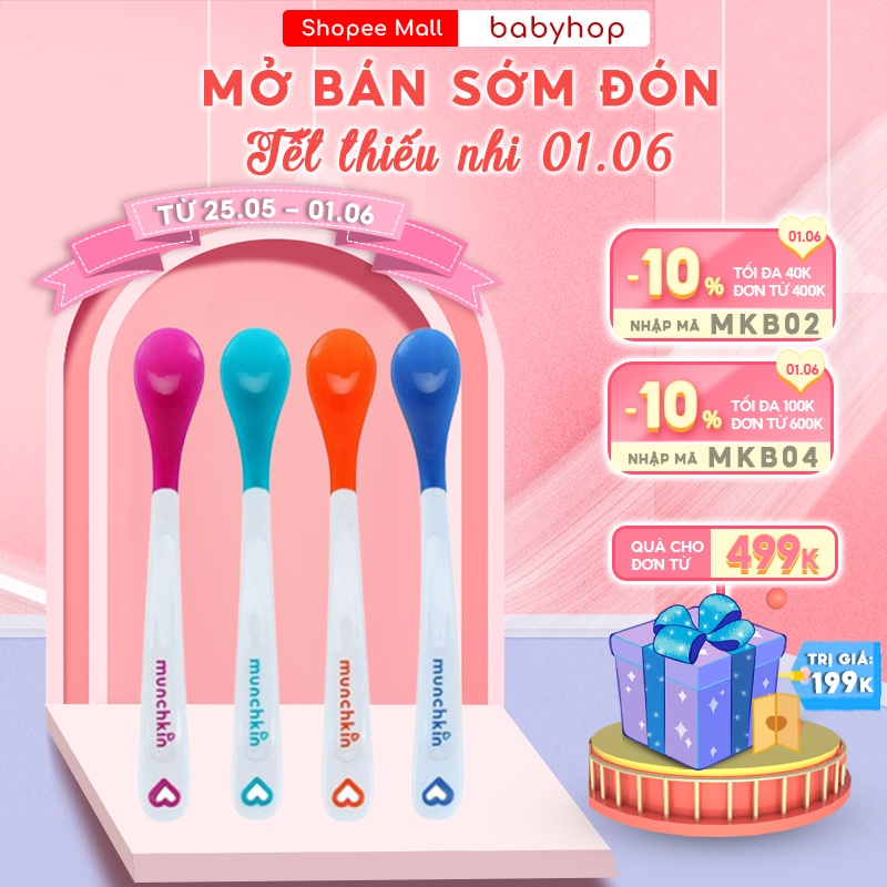 Bộ 4 thìa mềm báo nóng Munchkin