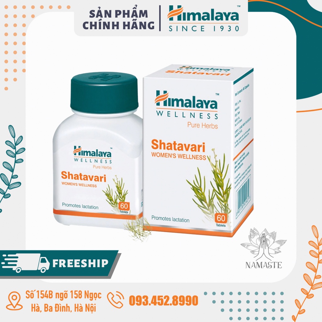 Shatavari Himalaya 60v Viên Uống Cân Bằng Nội Tiết Tố Nữ Xuất Xứ Ấn Độ Namaste Lê Bằng Vân