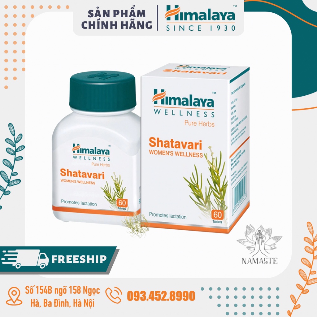 Shatavari Himalaya 60v Viên Uống Cân Bằng Nội Tiết Tố Nữ - Ấn Độ