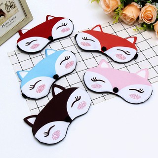 Miếng Che Bịt Mắt Ngủ Họa Tiết Hoạt Hình Mắt Cáo Ngộ Nghĩnh Có Tai Kèm Túi Nước Mát Dưỡng Mắt ! - Cocobee Shop