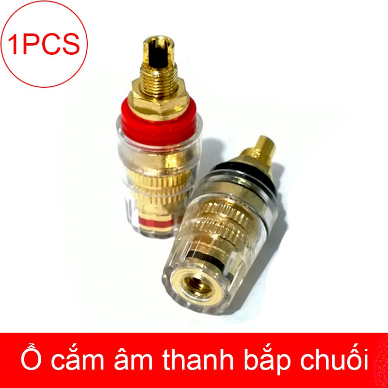 Cọc loa 3 tác dụng Bắp chuối - Càng cua - Mỏ chim cho Loa/Amplifier mạ đồng OCC chất lượng tốt (1 chiếc)