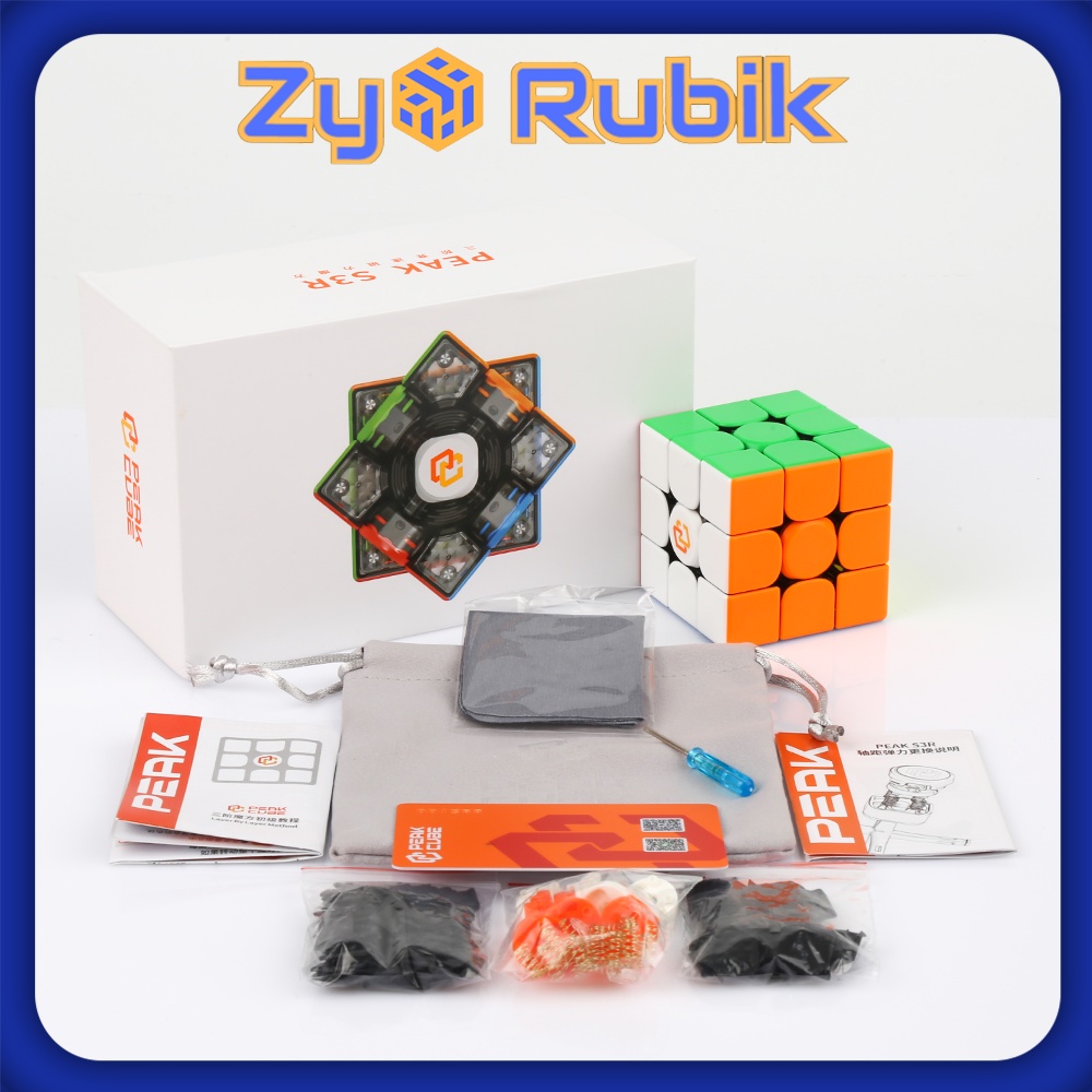 Rubik Peak Cube S3R 3x3 Stickerless Rubic 3 Tầng Có Nam Châm Flagship - Zyo Rubik