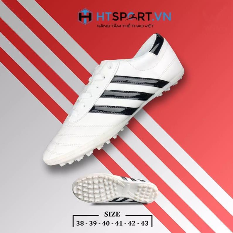 Giày đá bóng, Giày 3 sọc đá banh sân cỏ nhân tạo giá rẻ dành cho nam nữ thể thao bóng đá HTSPORT # 🥇