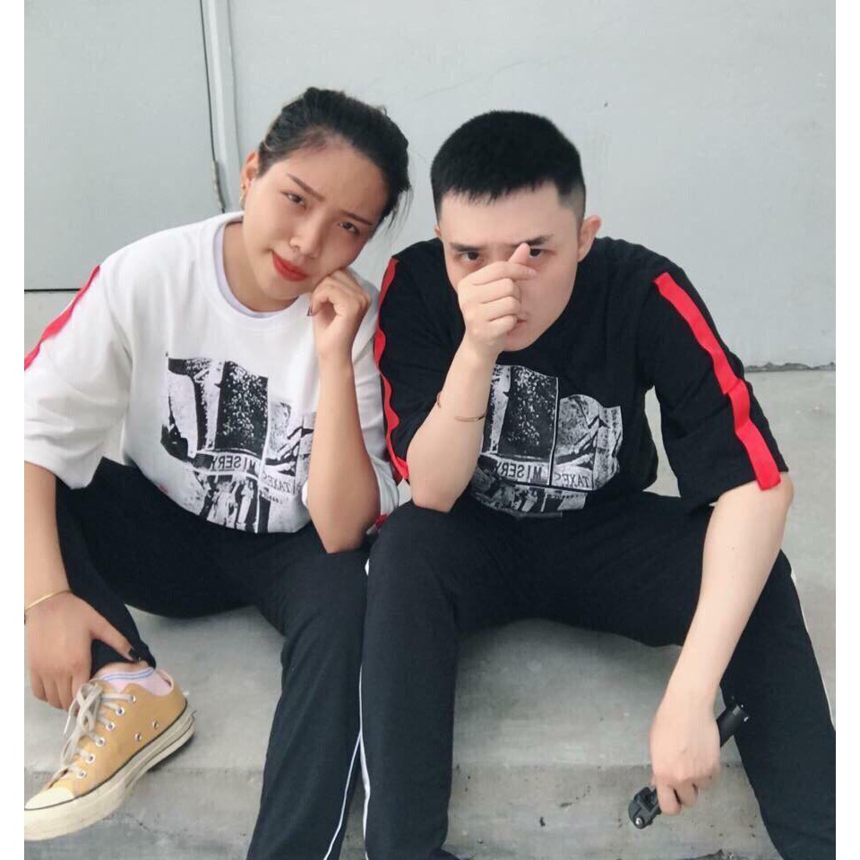 Áo thun tay lở unisex dáng rộng