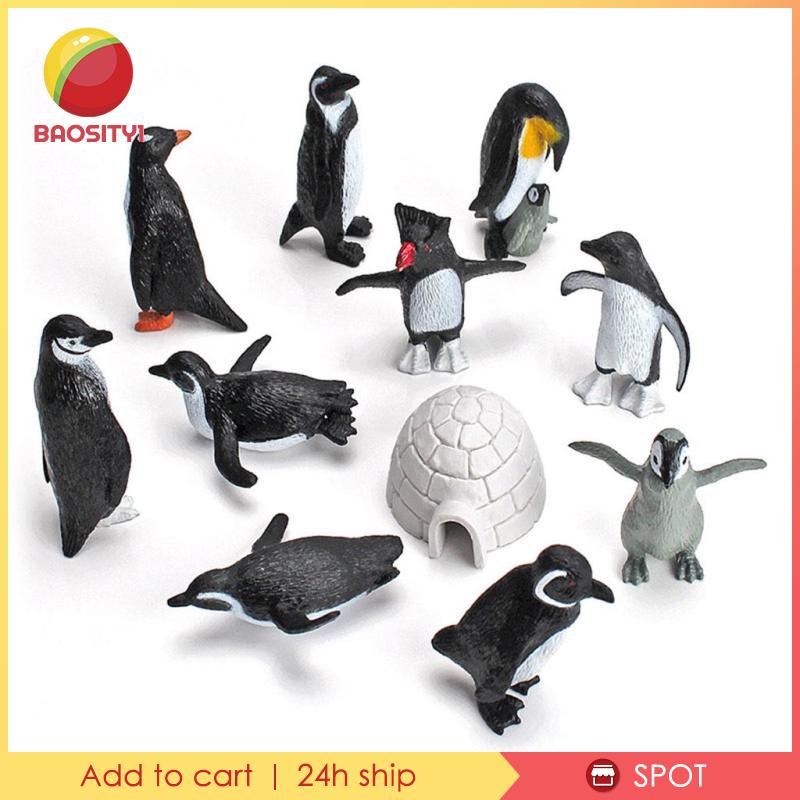 [Baosity1] 11 Con Chim Cánh Cụt Đồ Chơi Bằng Nhựa Cho Bé Từ 3-8 Tuổi