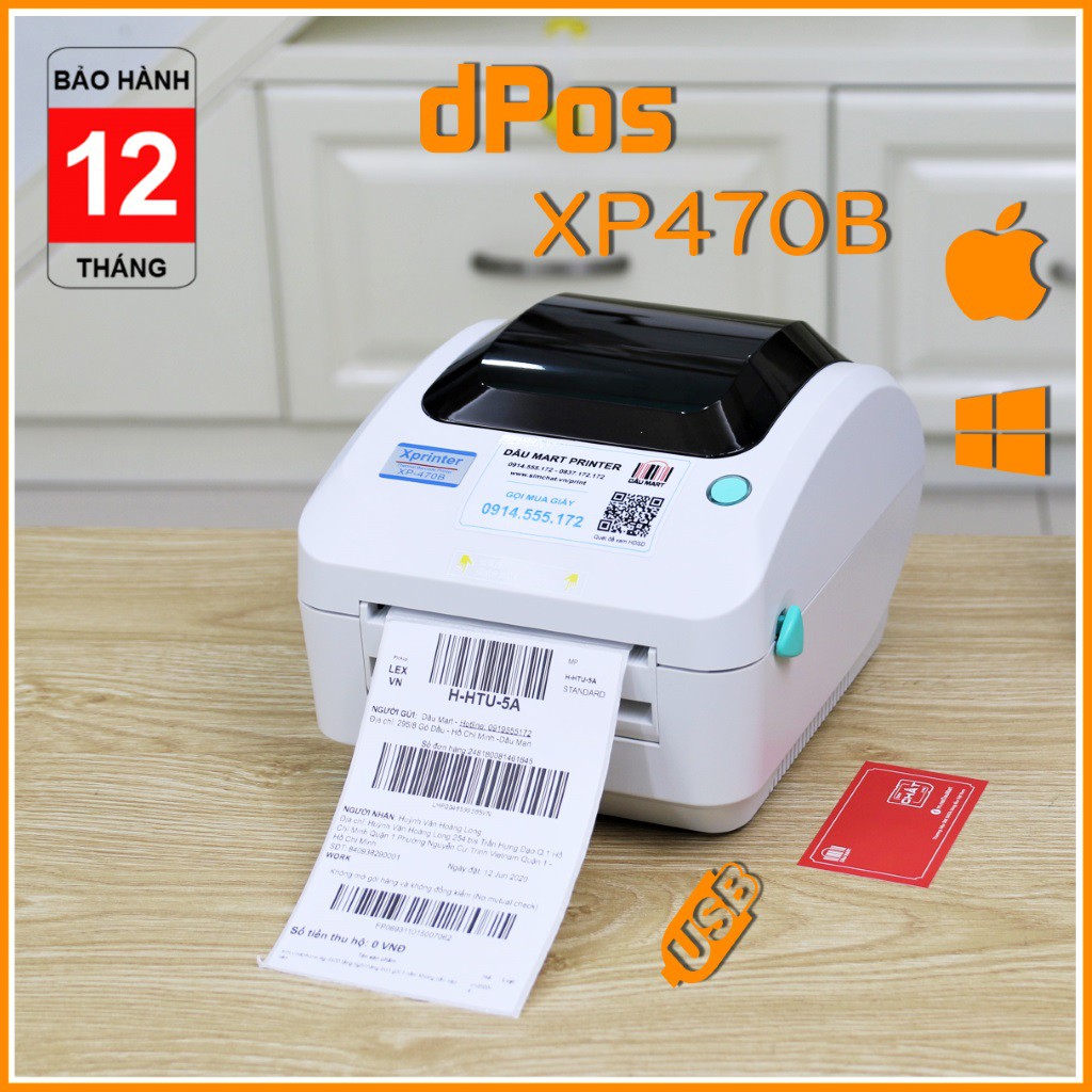 Máy in đơn hàng TMĐT dPos XP470B - XP420B - XP490B