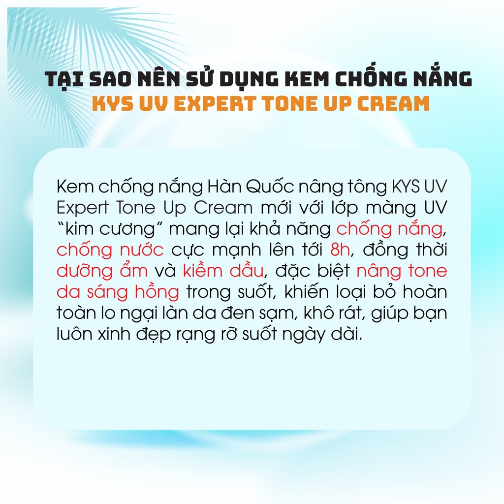Kem Chống Nắng Nâng Tông SPF50+/PA+++  KYS  Sử Dụng Cho Cả Da Dầu, Mụn, Cấp ẩm Và kiềm Dầu Diệu Quả | BigBuy360 - bigbuy360.vn
