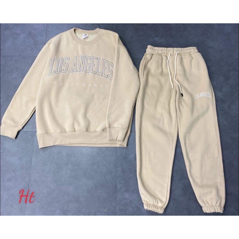 Bộ nỉ cổ tròn Los cotton H2B