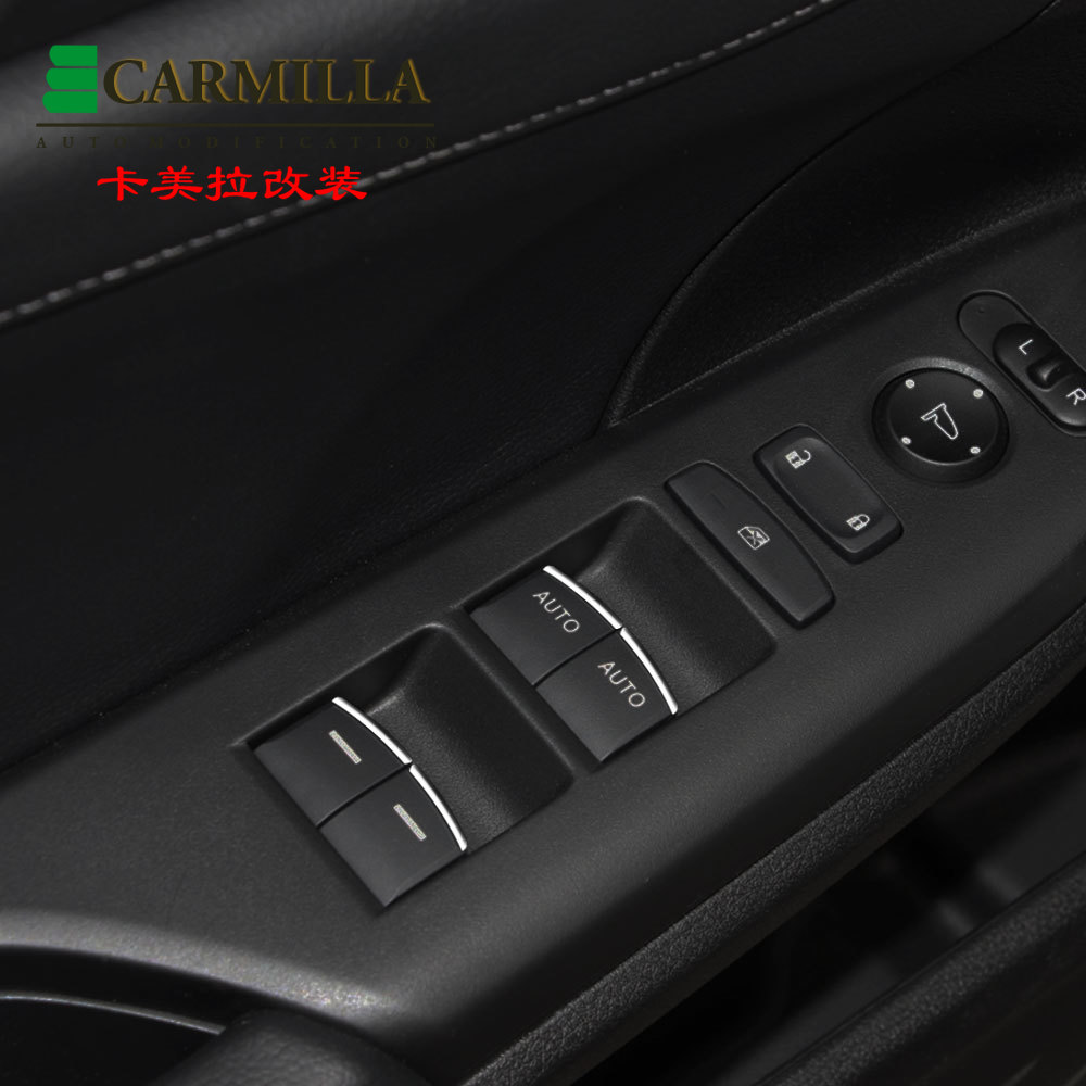 Set 7 vỏ gắn nút bấm cửa kính xe hơi cho Honda Civic 10th 2016 2017 2018 2019 2020