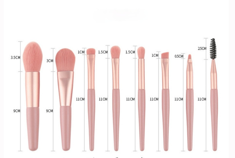 Set 8 Cọ Trang Điểm Mềm Mại Dùng Khi Đi Du Lịch Tiện Dụng