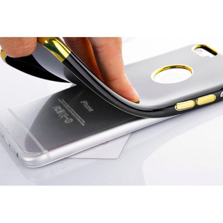 [Mã ELHAJULY giảm 6% đơn 50K] ốp lưng đen bóng mạ 2 đầu iphone 7 plus