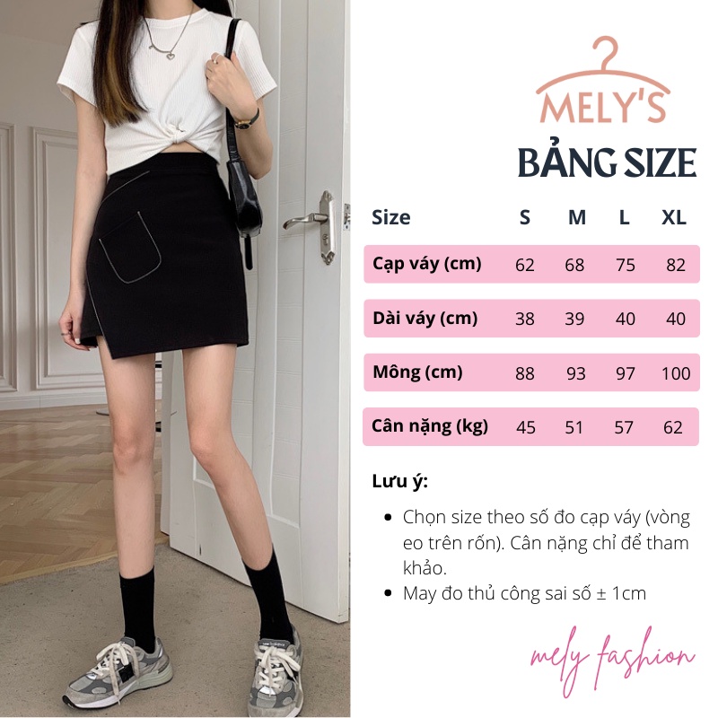 Chân váy chữ A ngắn công sở chỉ nổi đơn giản độc đáo vô cùng tôn dáng Mely's Fashion CV07