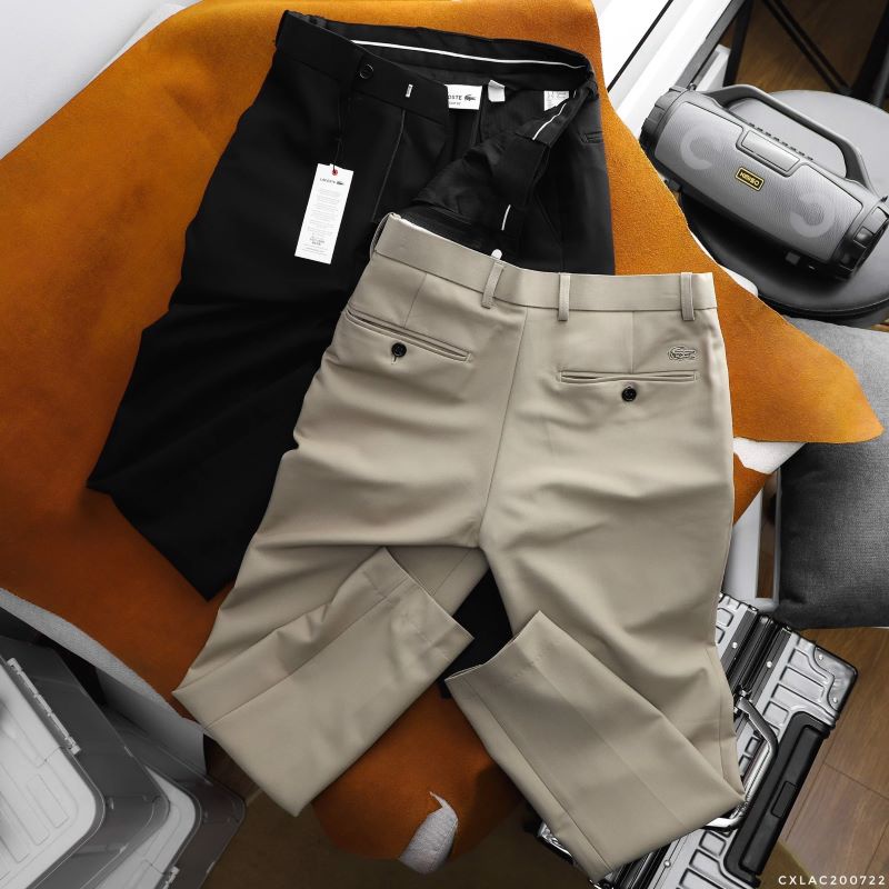 Quần Tây Âu LACOSTE HONGKONG LIMITED 4 MÀU logo cá sấu hàng xuất xịn Hàn Quốc lưng thun co giãn