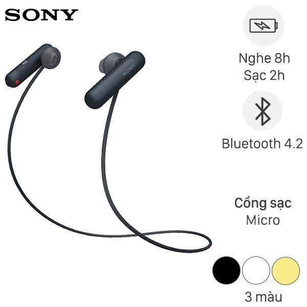 [Mã ELMS5 giảm 7% đơn 300k] Tai nghe Bluetooth Sony WI-SP500