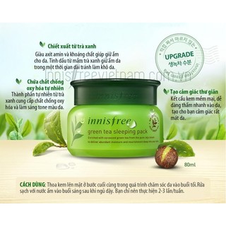 Mặt Nạ Ngủ Trà Xanh Innisfree Green Tea Sleeping Pack