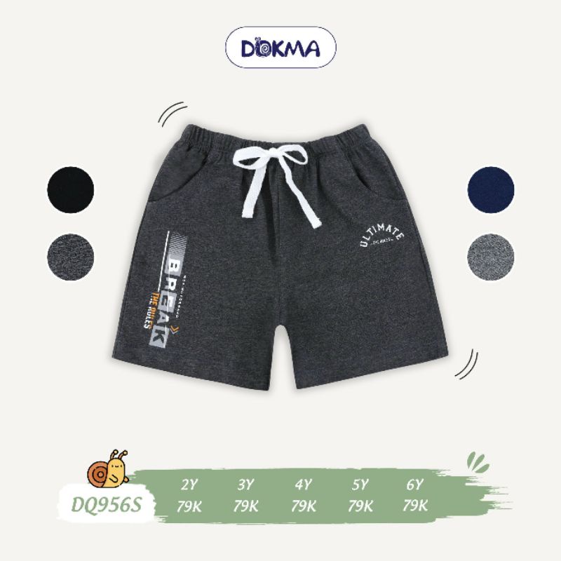 (Mẫu 2022)Quần short cotton bé trai Dokma 2-6Y mã DQ956s