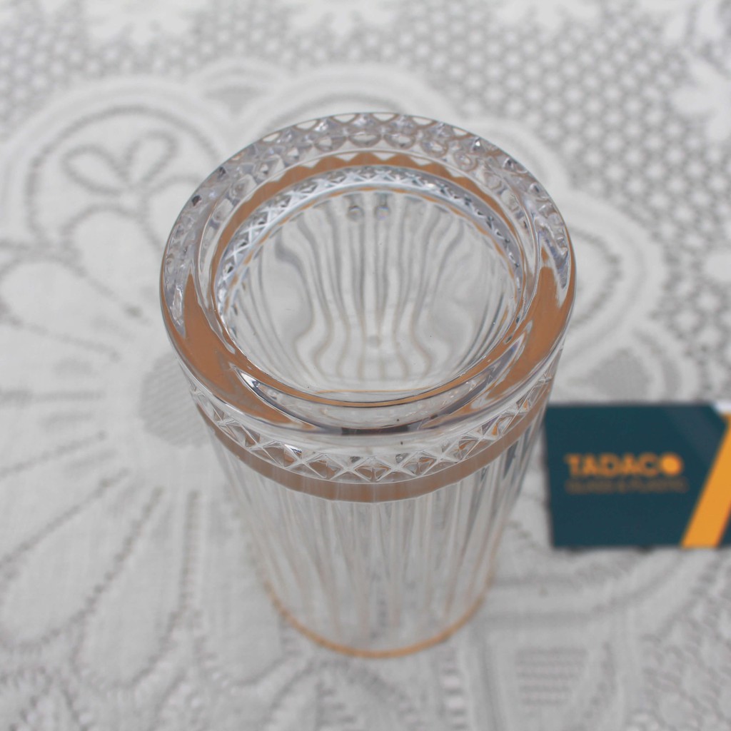 Ly thủy tinh đẹp HONGLI 250ml - 450ml phong cách Bắc Âu Cao cấp họa tiết cổ điển trắng VIỀNG VÀNG | Đạt chuẩn ISO 9001:2