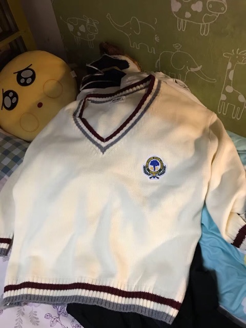 <Sẵn kem> Set sơ mi + áo len + cavat đồng phục học sinh Hàn Quốc | BigBuy360 - bigbuy360.vn