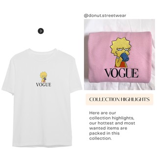 Áo thun thêu cotton unisex Lisa Simpson