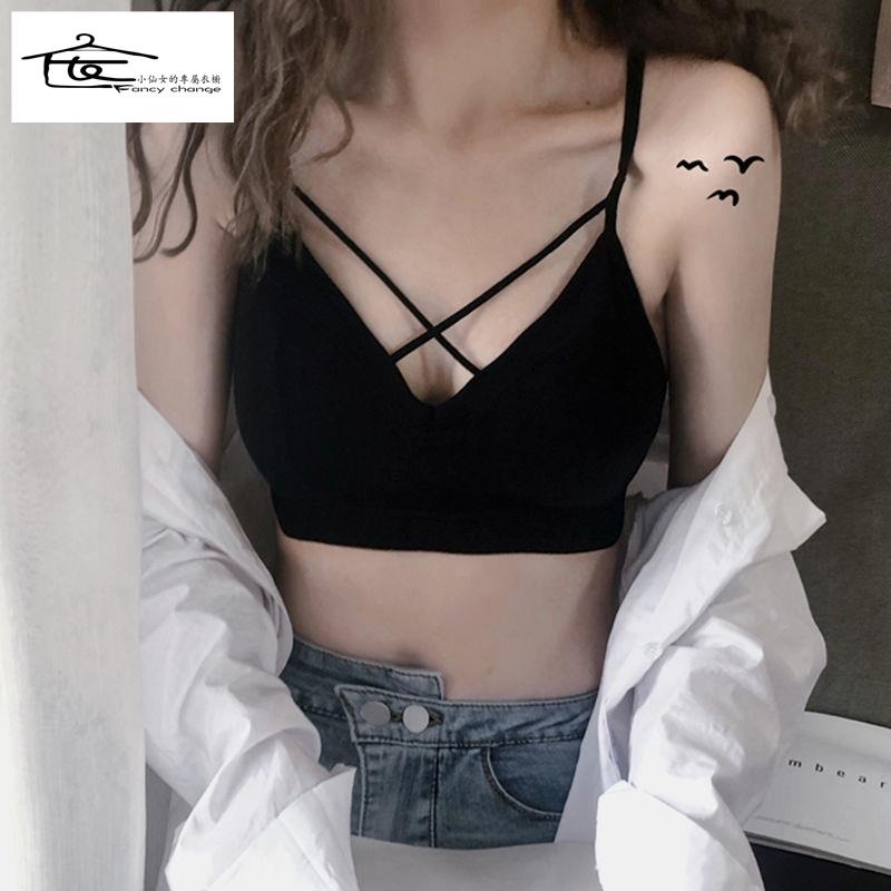 Áo Hai Dây Quấn Ngực Không Gọng Thép Thời Trang Hàn Quốc Gợi Cảm Hàng Mới Cho Nữ Sinh Trung Học