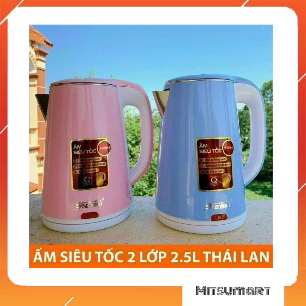 Ấm Siêu Tốc Thái Lan Jiplai 2.5l - Bình Nước Nóng Siêu Tốc Thế Hệ Mới