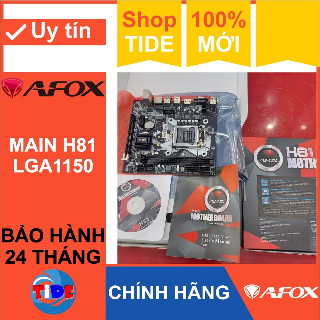 Mainboard – Bo mạch chủ - Main Afox H81 | LGA1150 – Chính hãng – Bảo hành 2 năm