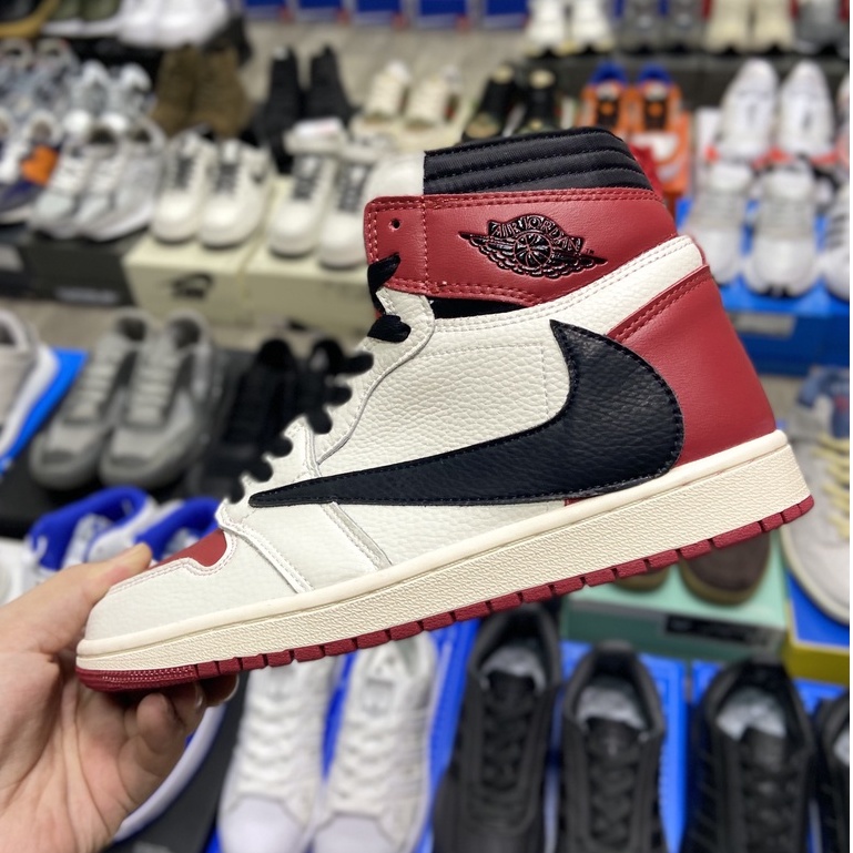 Giày Air Jordan 1 High " Travis Scott x Fragment Red "