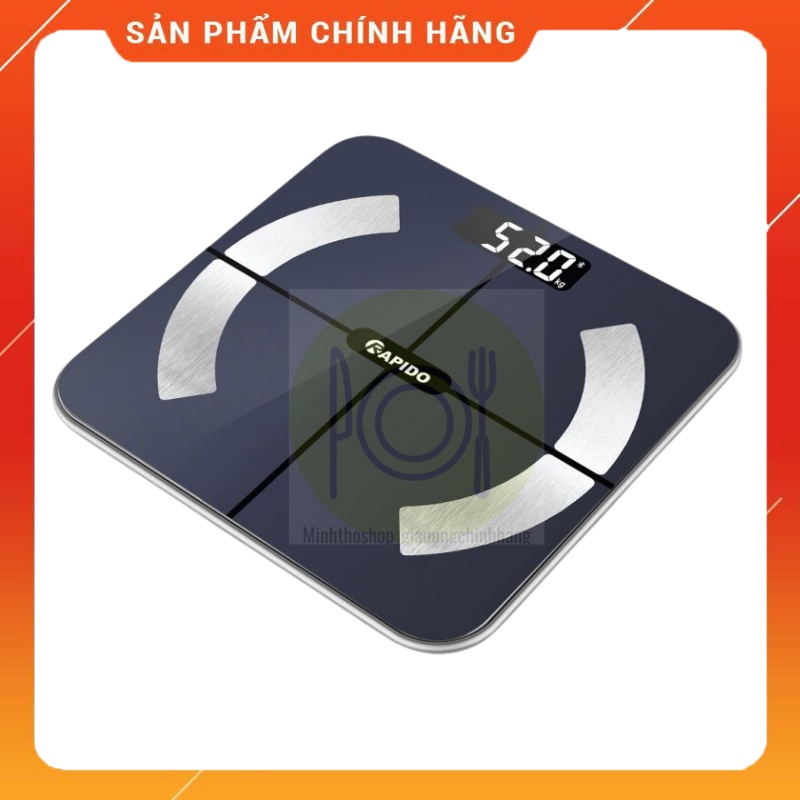 (Có Bluetooth) Cân sức khỏe điện tử thông minh Rapido RSB01-S, RSB02-S kết nối Bluetooth, hàng chính hãng bảo hành 12T
