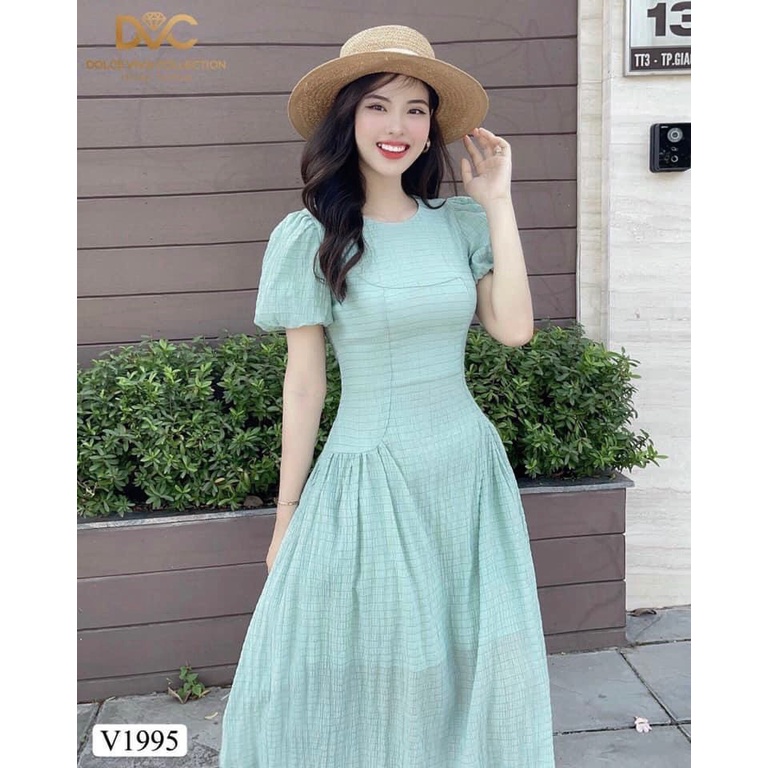 ĐẦM NHĂN TAY ĐÈN LỒNG HAI LỚP CÓ ĐƯỜNG ĐỀ CÚP CỰC TÔN DÁNG | BigBuy360 - bigbuy360.vn