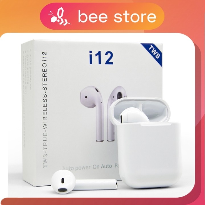 Tai Nghe Bluetooth i12 TWS 5.0 ⚡️ Cảm biến chạm ⚡️ FREESHIP