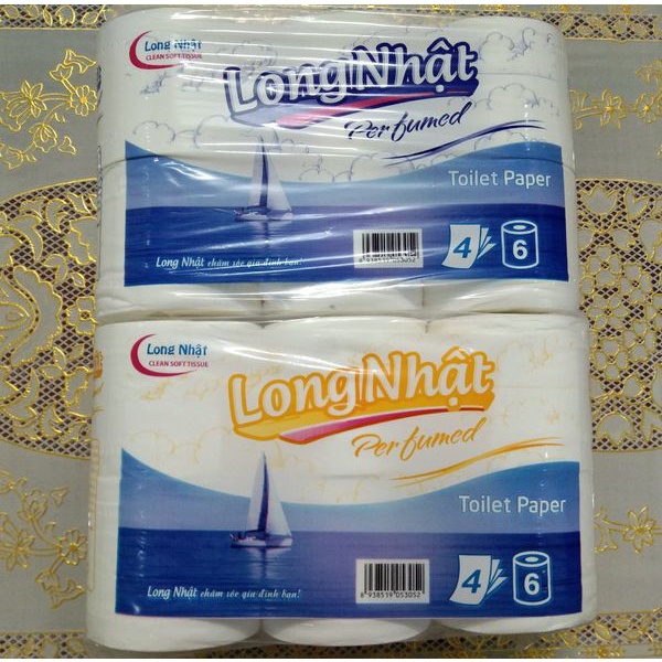 LỐC 6 CUỘN GIẤY VỆ SINH LONG NHẬT