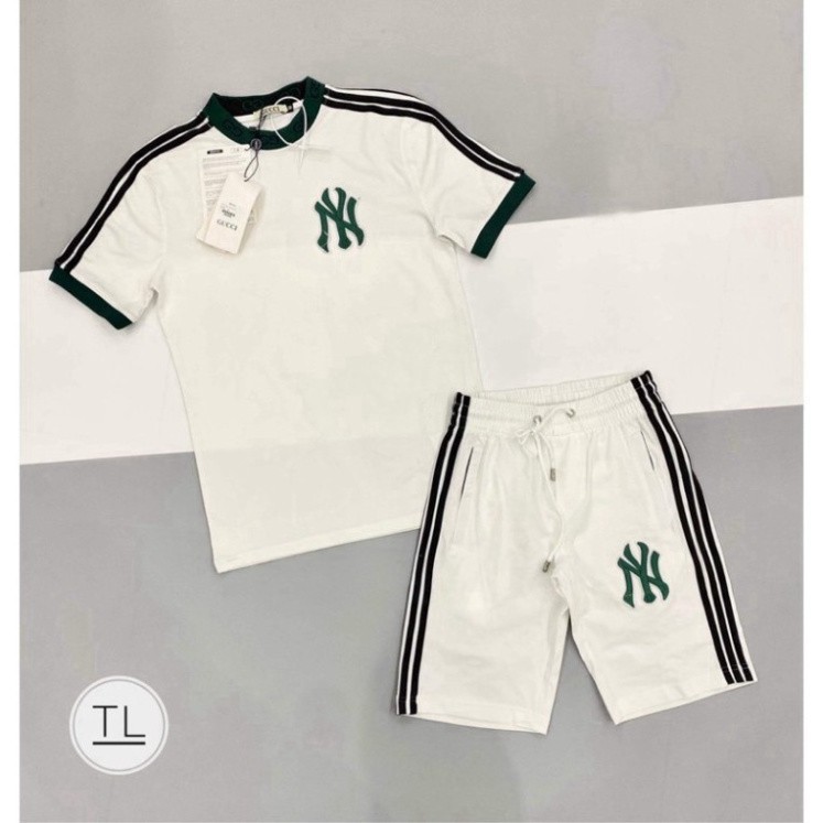 [ẢNH THẬT] Bộ Đồ Nam, Bộ Hè Nam Thêu Logo N&Y Cổ Xanh Chất Đẹp BB37 | BigBuy360 - bigbuy360.vn