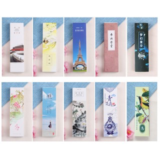Hộp 30 Bookmark Đánh Dấu Sách Cổ Phong Thủy Mặc